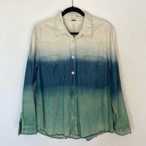 Free People ombré 100% cotton shirt